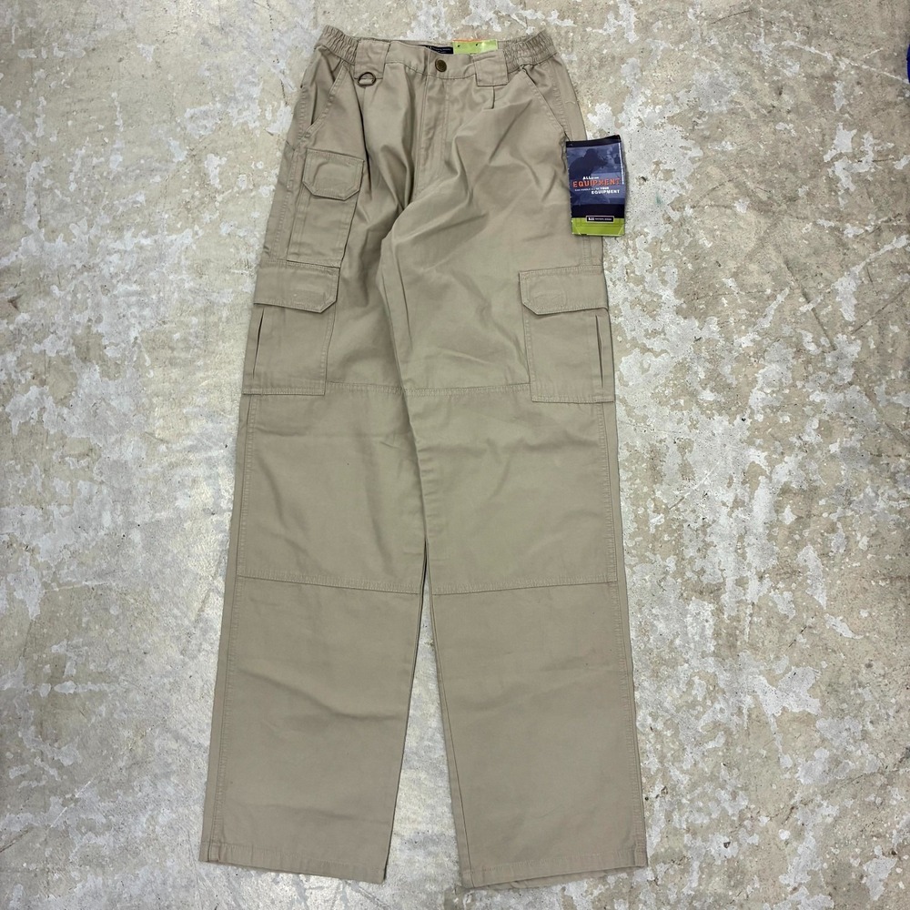 NEW 5.11 Tactical Pants Men 28x34 Khaki Ripstop Cargo Utility Work Uniform 74251